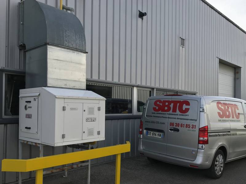 Brûleur veine d'air extérieur.